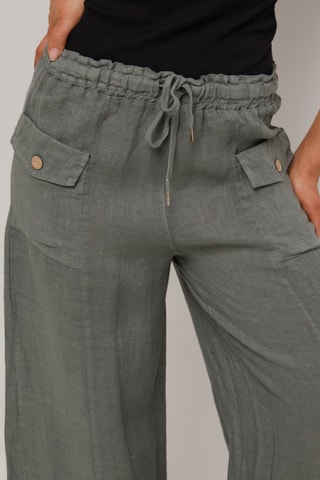 Pantalón flare de lino  -  100 % lino - 