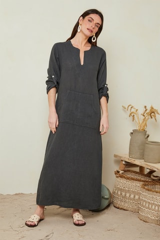 Vestido largo  -  100 % lino - 