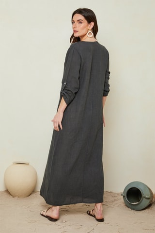 Vestido largo  -  100 % lino - 