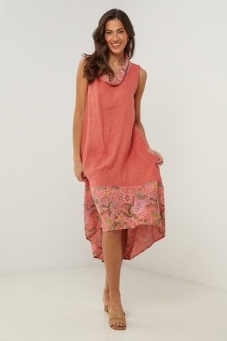 Vestido  -  100 % lino - 