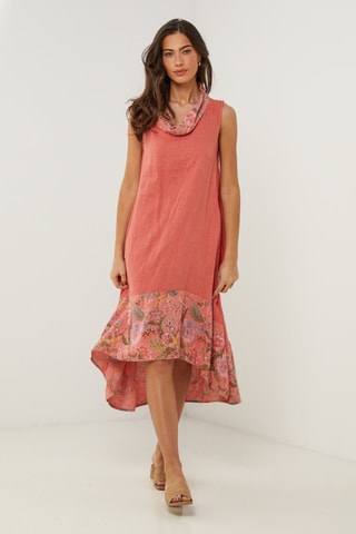 Vestido  -  100 % lino - 