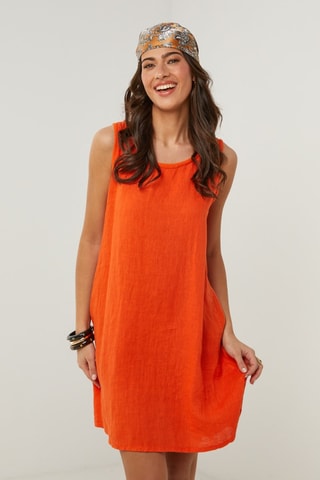 Vestido  -  100 % lino - 