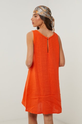 Vestido  -  100 % lino - 