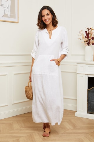 Vestido largo  -  100 % lino - 