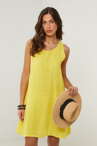 Vestido  -  100 % lino - 