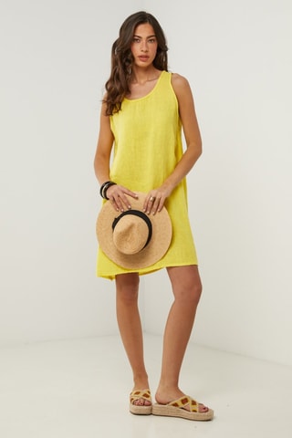 Vestido  -  100 % lino - 