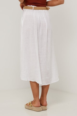 Falda larga de lino  -  100 % lino - 