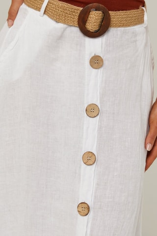 Falda larga de lino  -  100 % lino - 