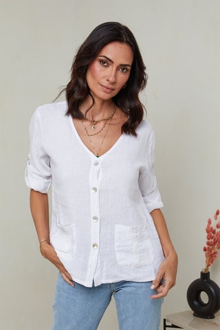 Camisa  -  100 % lino - 