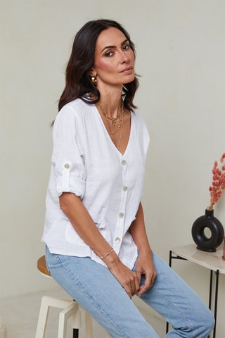 Camisa  -  100 % lino - 