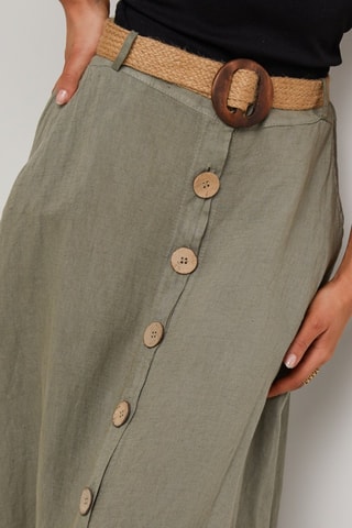 Falda larga de lino  -  100 % lino - 