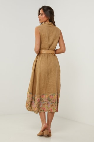 Vestido  -  100 % lino - 