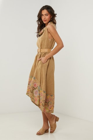 Vestido  -  100 % lino - 