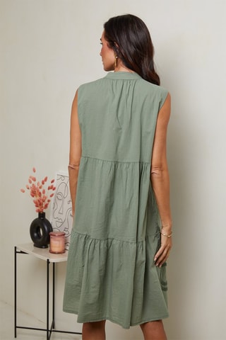 Vestido evasé  -  100 % lino - 