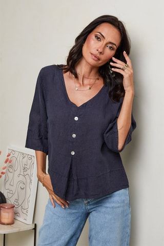 Blusa  -  100 % lino - 