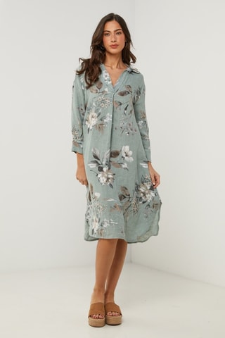 Vestido  -  100 % lino - 