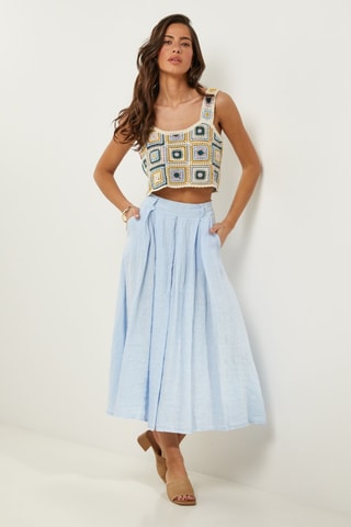 Falda  -  100 % lino - 