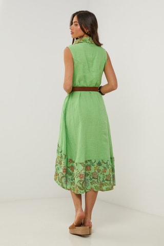 Vestido  -  100 % lino - 