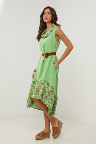 Vestido  -  100 % lino - 