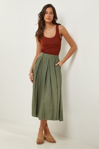 Falda  -  100 % lino - 