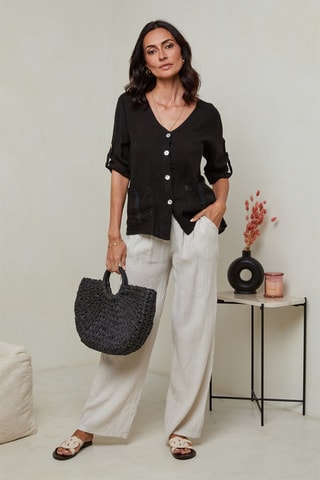 Camisa  -  100 % lino - 