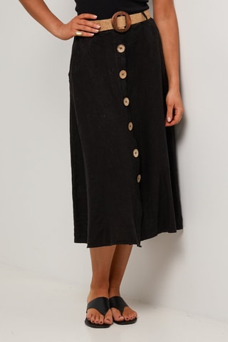 Falda larga de lino  -  100 % lino - 