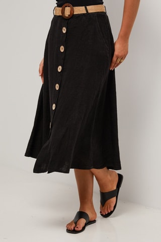 Falda larga de lino  -  100 % lino - 