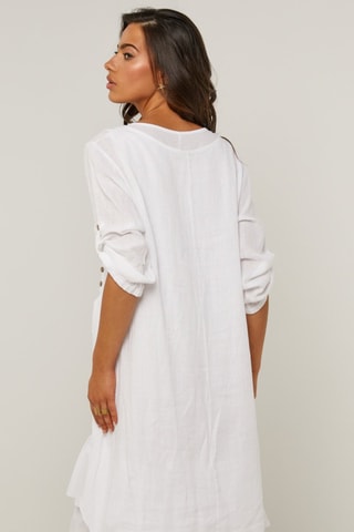 Vestido largo de lino  -  100 % lino - 