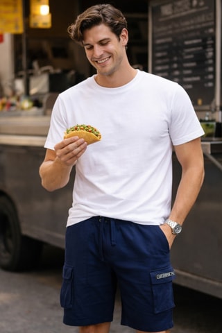 Bermuda cargo - Bleu marine