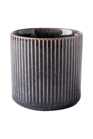 4 tazas de gres - Carbón - 7,2 x 7,5 cm