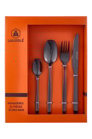 Cubertería de acero inoxidable Elora - 24 piezas