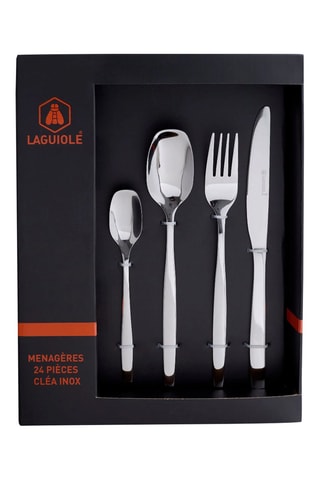 Cubertería de acero inoxidable Elora - 24 piezas