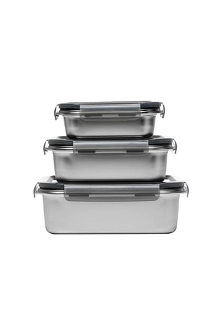 3 fiambreras de acero inoxidable - 650/1300/2250 ml