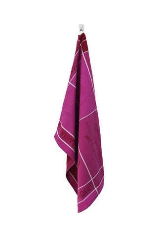 3 paños de algodón egipcio Collection Tartan - Malva - 