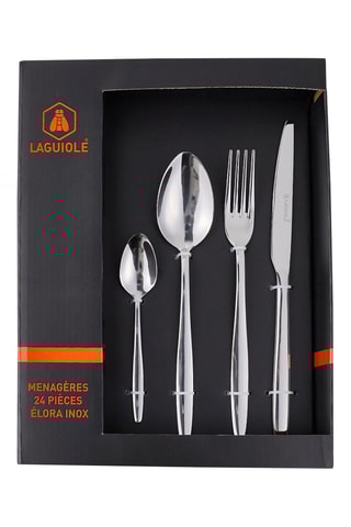 Cubertería de acero inoxidable Clea - 24 piezas