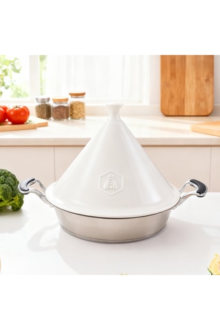 Cocotte de acero inoxidable Greblon® cerámica CK Héritage - 28,5 cm - 2,6 l