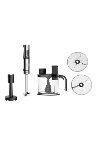Batidora de mano - 1200 W - 1500 ml - Plateado y negro