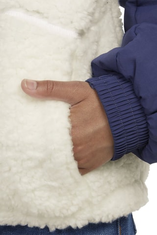 Blouson bi-matière - Bleu