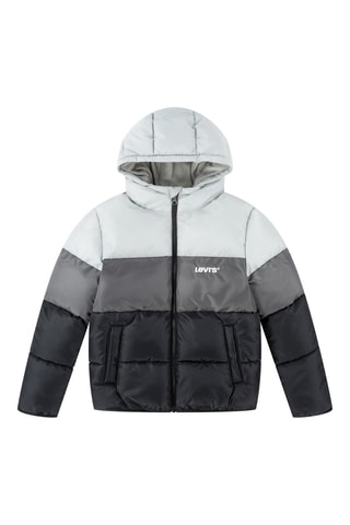 Doudoune à capuche - Blanc et noir