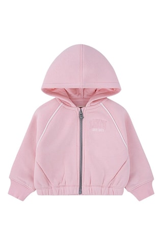 Sweat à capuche - Blanc et rose