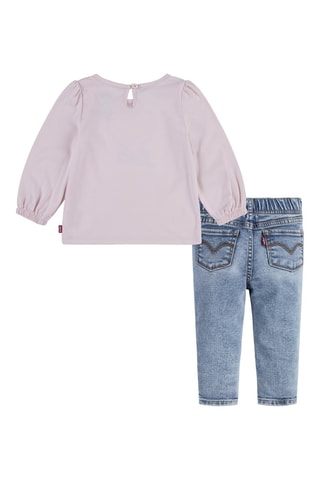 T-shirt et jean - Bleu et rose