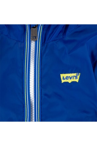 Coupe-vent à capuche - Bleu et jaune