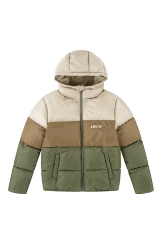 Doudoune à capuche - Beige et vert