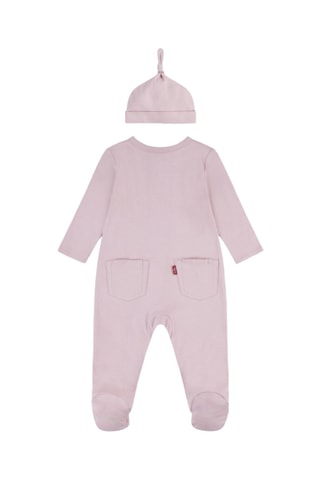 Bonnet et grenouillère - Rose