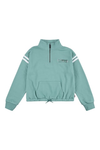 Sweat zippé en coton biologique - Vert