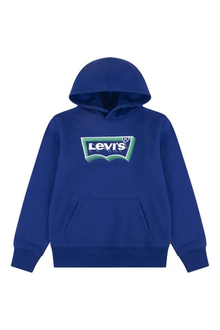 Sweat à capuche en coton biologique - Bleu