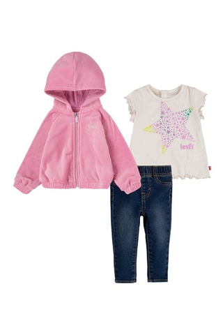 Ensemble 3 pièces - Bleu et rose