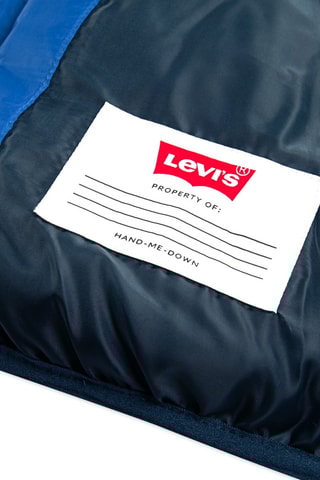 Doudoune à capuche - Blanc et bleu