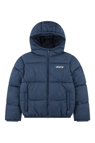 Doudoune à capuche - Blanc et bleu