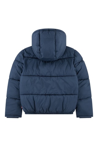 Doudoune à capuche - Blanc et bleu